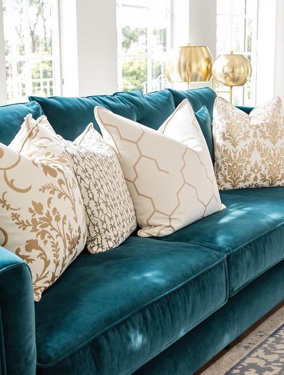 choosing a teal sofa