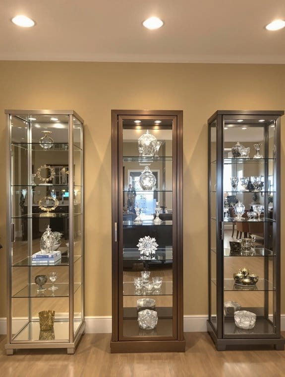 choosing metal glass curio