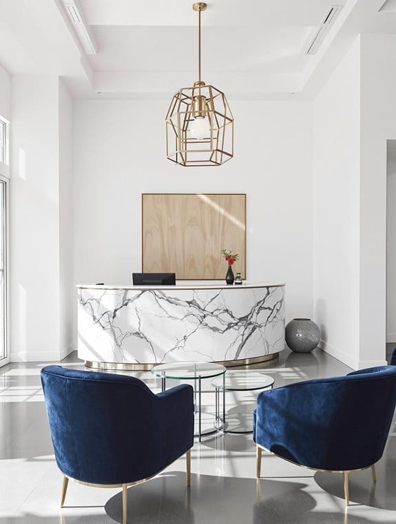 selecting reception room furnishings